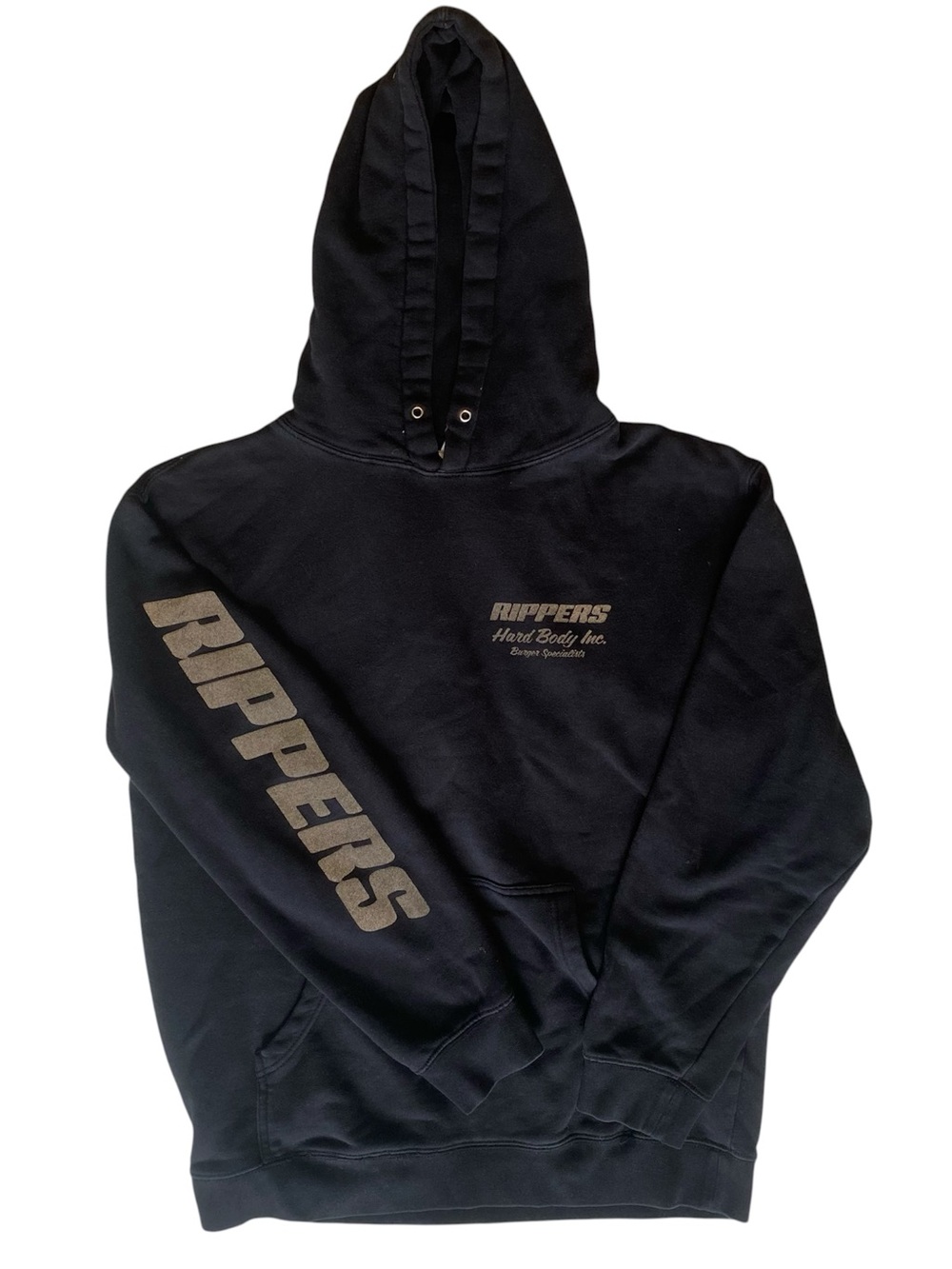 Rippers Hard Body Black Graphic Hoodie Rockaway Beach New York NYC Size L/XL